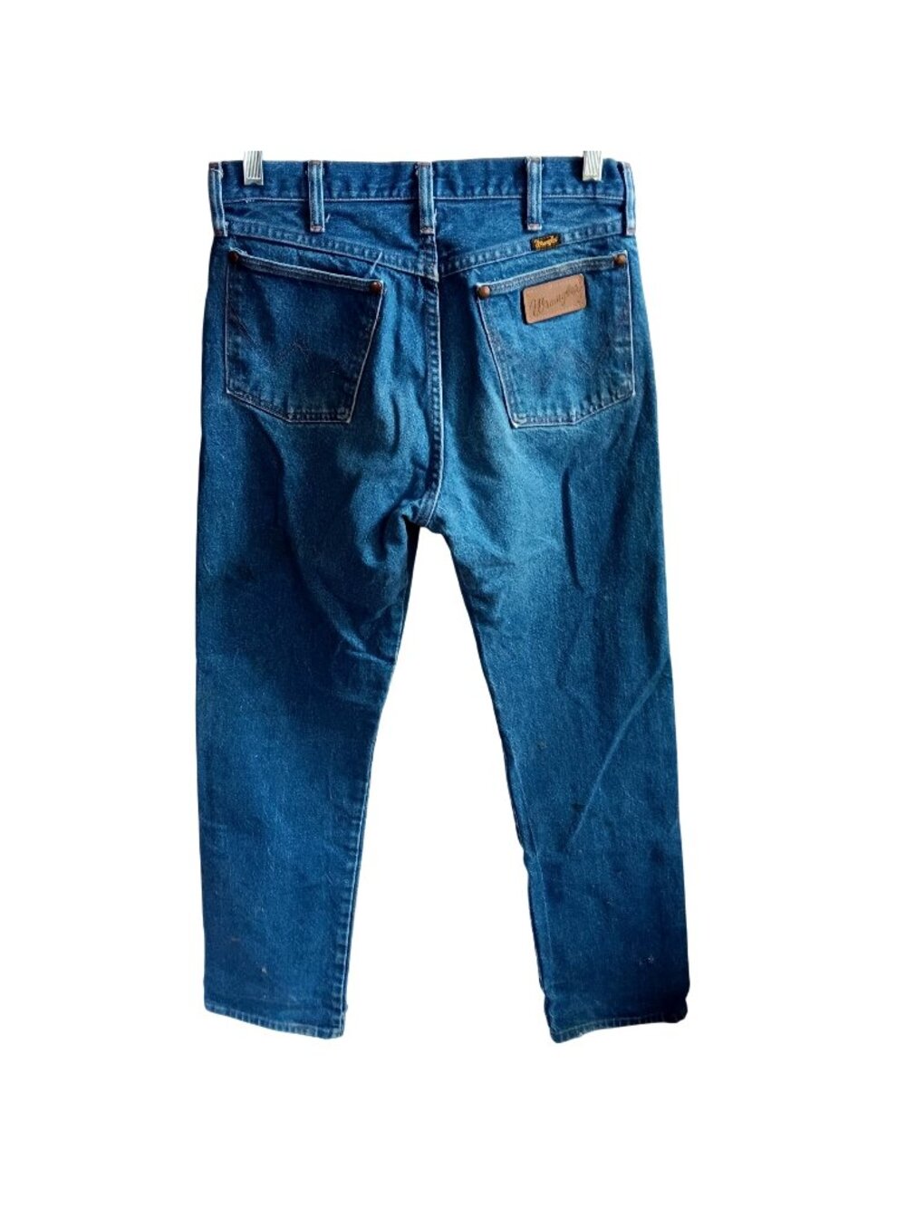 Vintage Wrangler Denim Jeans 31x34 13MWZ Straight-Leg Distressed USA 90's
